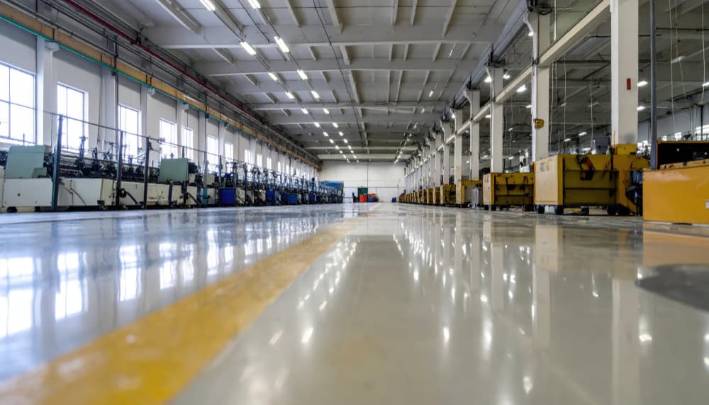 Piso epóxi industrial para galpões de alto tráfego